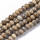 Chapelets de perles en jaspe avec images naturelles G-S364-045-1