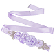 Brautgürtel mit Strass-Blume und ABS-Perlenimitat AJEW-WH0348-119C-1