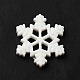 クリスマステーマの樹脂カボション  スノーフレーク  ホワイト  26.5x23x4mm RESI-C023-01P-2
