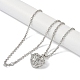 Латунь горный хрусталь кулон ожерелья NJEW-G089-16C-P-2