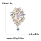 Broche de flor de vidrio con rhinestone PW-WG98731-01-1