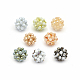 Rondelle Imitation Jade Glas Kristall Runde gewebte Perlen galvanisieren GLAA-A034-6mm-E-1