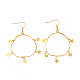 Braccialetti a maglie in ottone con stella e set di gioielli con orecchini pendenti SJEW-JS01090-6