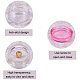 Pandahall elite 120шт 3 г / 0.1 унции круглый пустой прозрачный контейнер с розовой крышкой с завинчивающейся крышкой для макияжа косметические образцы бусина маленькие украшения крем для ногтей MRMJ-PH0001-11-4