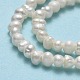 Fili di perle di perle d'acqua dolce coltivate naturali PEAR-F018-02A-4