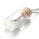 Iron Glass Bottle Pendant Necklaces NJEW-JN01251-5
