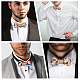 Puzzle Pattern Adjustable Wood Bow Ties AJEW-WH0348-37-5