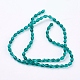 Teal Faceted Glass Teardrop Beads Strands X-GLAA-R024-6x4mm-16-2