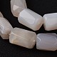 Faceted Column Natural Agate Bead Strands G-O125-06-1