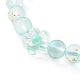 Frosted Round Spray Painted Glass Beaded Mobile Straps HJEW-JM00467-02-3