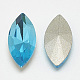 Cabujones de cristal con rhinestone RGLA-T083-5x10mm-12-2