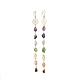 Boucles d'oreilles en perles de pépites de pierres précieuses naturelles EJEW-JE04667-1