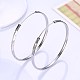 925 Sterling Silver Hoop Earrings EJEW-BB30167-4