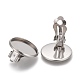 304 Stainless Steel Clip-on Earring Setting STAS-P249-23D-P-1