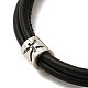 Многопрядные браслеты из искусственной кожи с круглым шнуром SJEW-K002-07F-2