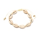Ensemble de bracelets de cheville en perles tressées en coquillage cauri naturel pour fille femme X1-AJEW-AN00451-02-3