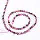 Faceted Round Natural Gemstone Bead Strands G-L425-32-4mm-2