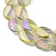 Brins de perles de verre de galvanoplastie transparentes EGLA-C001-FR03-3