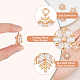 SUPERFINDINGS 10pcs Brass Micro Pave Snowflake Pendants Gold Plated Cubic Zirconia Charm Clear Winter Christmas Pendant for Necklace Bracelet Earrings Jewelry Making Hole: 1.6mm ZIRC-FH0001-39-4