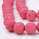 Synthetic Lava Beads Strands G-S277-6mm-17-3