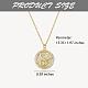 925 Sterling Silver 12 Constellation Necklace Gold Horoscope Zodiac Sign Necklace Round Astrology Pendant Necklace with Zircons Birthday Jewelry Gift for Women Men JN1089D-2