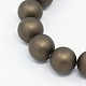 Round Shell Pearl Frosted Beads Strands BSHE-I002-14mm-16-1