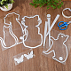 SUPERFINDINGS 3 Sets 3 Styles PET Cute Pet Waving Tail Wiper Stickers STIC-FH0001-08-4