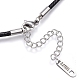 PU Leather Cord Pendant Necklaces NJEW-N0072-01AG-3