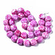 Opaque Baking Painted Glass Beads Strands EGLA-N006-024-3