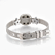 Alloy Rhinestone Snap Cord Bracelet Making BJEW-S136-06-6