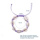 Bracelets de perles tressées en nacre naturelle BJEW-JB05057-7
