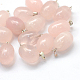 Pendentifs en quartz rose naturelle ovales X-G-Q433-16-1