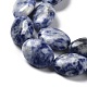 Natürliche blaue Fleck Jaspis Perlen Stränge G-L164-A-30-4