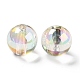 Perline acriliche iridescenti arcobaleno con placcatura uv bicolore TACR-D010-03A-01-3