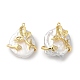 Colgantes de perlas keshi barrocas naturales PEAR-M012-07G-1