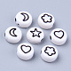Opaque White Acrylic Beads X-MACR-S273-45B-2