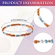 Ensemble de bracelets de cheville extensibles en perles de rocaille en verre de couleur bonbon pour fille et femme AJEW-SW00003-2