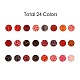 Perles de rocaille en verre série rouge 600g 24 couleurs SEED-JP0008-02-4mm-2