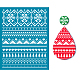 シルクスクリーン印刷ステンシル  木に塗るため  DIYデコレーションTシャツ生地  クリスマステーマの模様  12.7x10cm DIY-WH0341-020-1