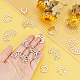 DICOSMETIC 16Pcs 4 Style Stainless Steel Moon Star Laser Cut Pendants Gear Link Charm Half Round with Sunlight Connectors for DIY Crafting Bracelet Jewelry Making STAS-DC0005-47-2