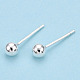 925 Sterling Silver Round Ball Stud Earrings STER-T005-01E-2