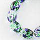 Chapelets de perle en verre transparent peint par pulvérisation DGLA-Q012-B-04-2