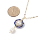 Set di collane con ciondolo fiore di perle miste naturali in stile 4 pz 4 e conchiglia NJEW-JN04047-6