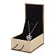 Прямоугольник деревянный кулон ожерелье коробки OBOX-N013-03-4