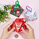 GORGECRAFT 12 Sets Christmas Candy Boxes 3 Colors Xmas Gift Bags Small Moose Santa Claus Christmas Tree 8×8cm Christmas Treat Bags Bulk with Ribbon for Presents Candies Cookies CON-GF0001-12-3
