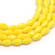 Opaque Solid Glass Bead Strands GLAA-R168-3x5-02F-1