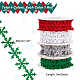 Ph pandahall 4 rouleau de ruban de Noël 1 pouces en dentelle de flocon de neige non tissé OCOR-PH0002-22-2