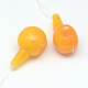 Imitation Beeswax Resin 3-Hole Guru Beads for Buddhist Jewelry Making RESI-R153-01A-1