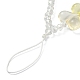 Sangles mobiles en perles de verre acrylique et rondelle en cœur HJEW-TA00042-3