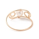天然真珠の指輪  女性のための銅線ラップジュエリー  ゴールドカラー  usサイズ11 1/2(20.9mm) RJEW-JR00523-4